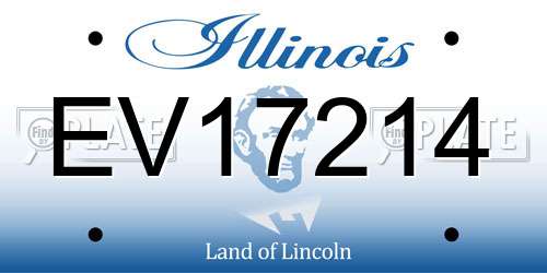 EV17214 Illinois License Plate