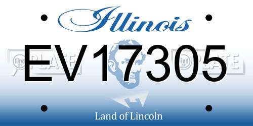 EV17305 Illinois License Plate