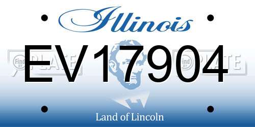 EV17904 Illinois License Plate
