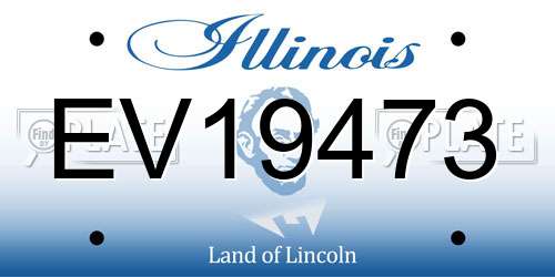 EV19473 Illinois License Plate