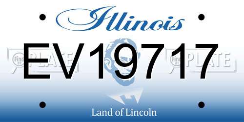 EV19717 Illinois License Plate