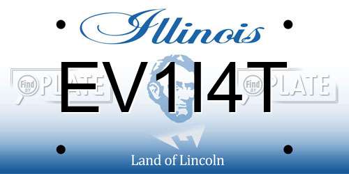 EV1I4T Illinois License Plate