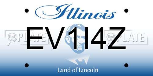 EV1I4Z Illinois License Plate