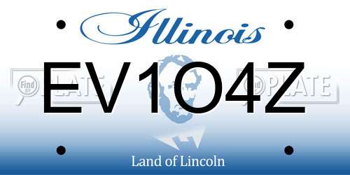 EV1O4Z Illinois License Plate