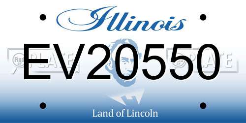 EV20550 Illinois License Plate