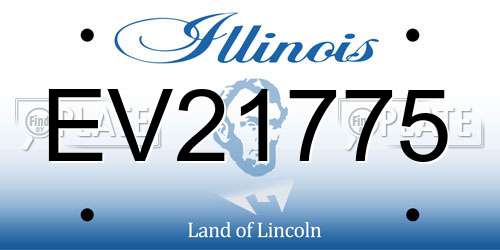 EV21775 Illinois License Plate
