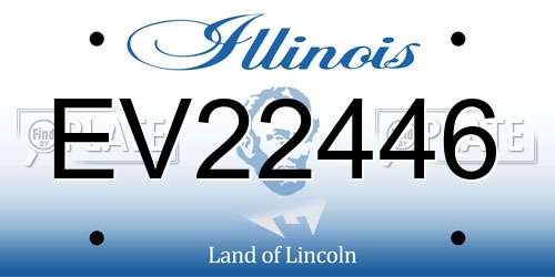 EV22446 Illinois License Plate