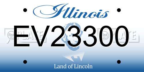 EV23300 Illinois License Plate
