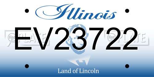 EV23722 Illinois License Plate