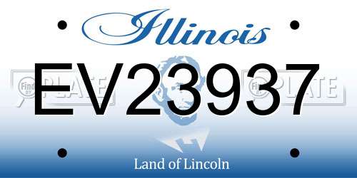 EV23937 Illinois License Plate