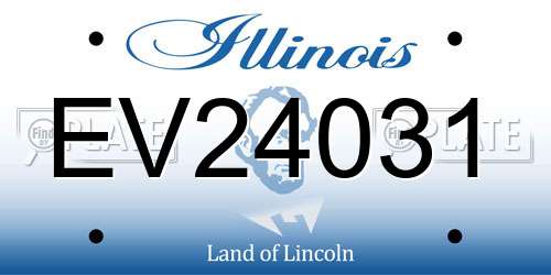 EV24031 Illinois License Plate