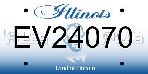 EV24070 Illinois License Plate