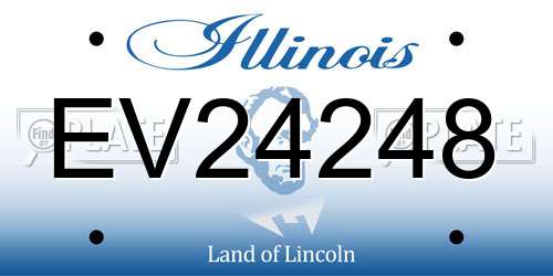 EV24248 Illinois License Plate