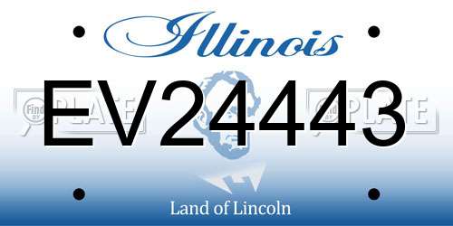 EV24443 Illinois License Plate