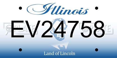 EV24758 Illinois License Plate