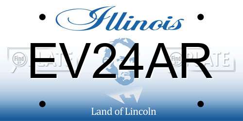EV24AR Illinois License Plate