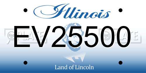 EV25500 Illinois License Plate
