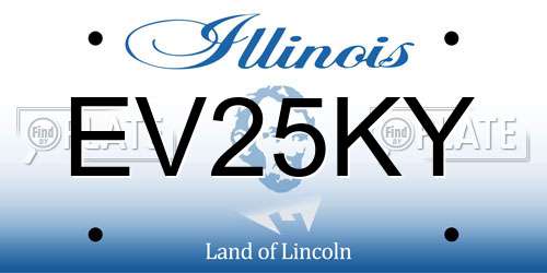 EV25KY Illinois License Plate