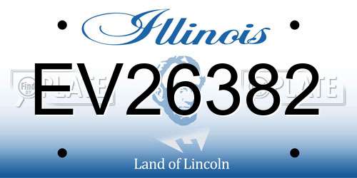 EV26382 Illinois License Plate