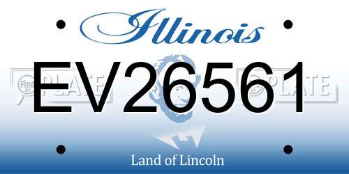 EV26561 Illinois License Plate
