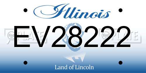 EV28222 Illinois License Plate
