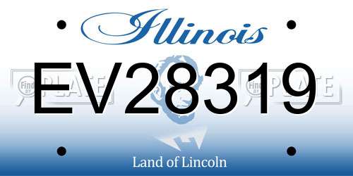 EV28319 Illinois License Plate