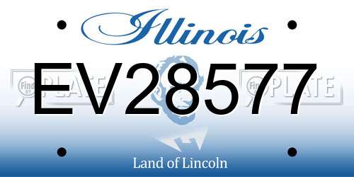 EV28577 Illinois License Plate