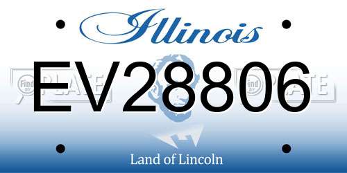 EV28806 Illinois License Plate
