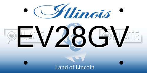 EV28GV Illinois License Plate