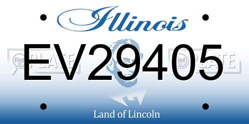EV29405 Illinois License Plate