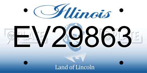 EV29863 Illinois License Plate