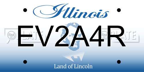EV2A4R Illinois License Plate
