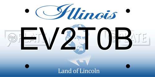 EV2T0B Illinois License Plate