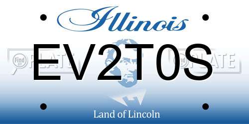 EV2T0S Illinois License Plate