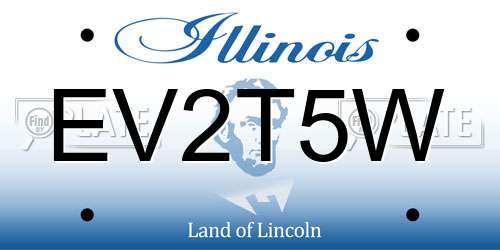 EV2T5W Illinois License Plate