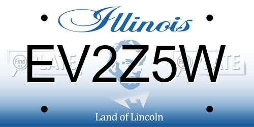 EV2Z5W Illinois License Plate