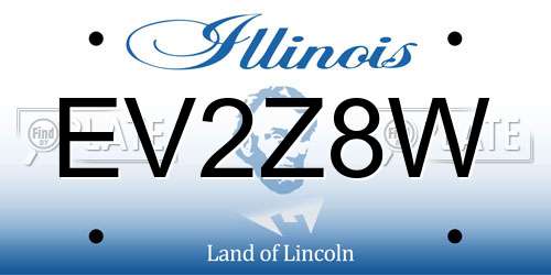 EV2Z8W Illinois License Plate