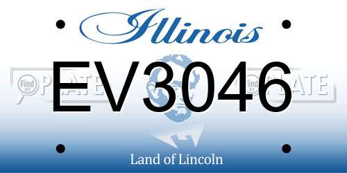EV3046 Illinois License Plate