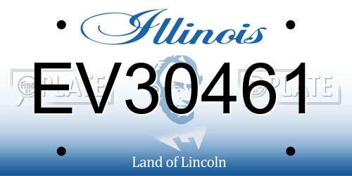 EV30461 Illinois License Plate