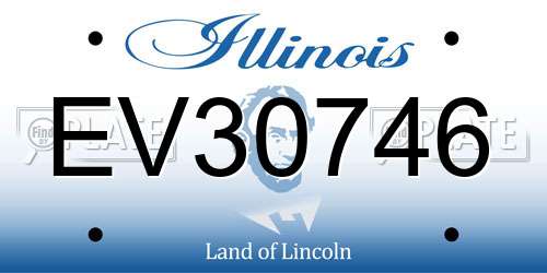 EV30746 Illinois License Plate