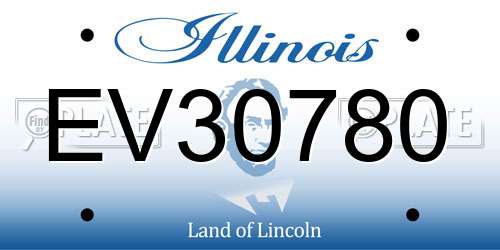 EV30780 Illinois License Plate