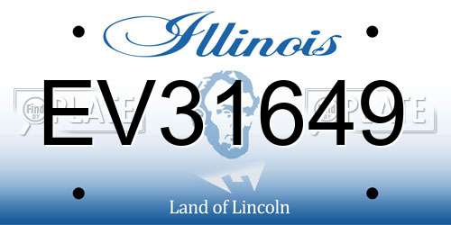 EV31649 Illinois License Plate