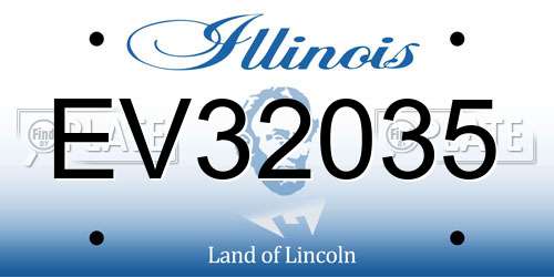 EV32035 Illinois License Plate