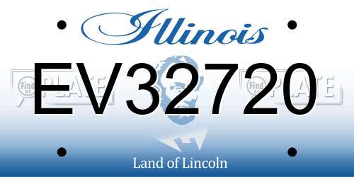 EV32720 Illinois License Plate