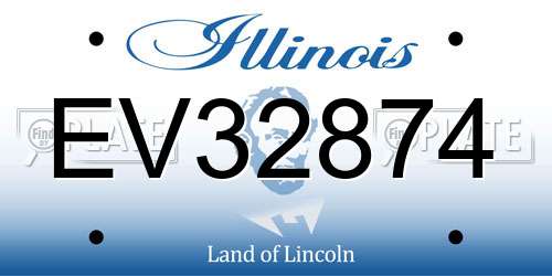 EV32874 Illinois License Plate