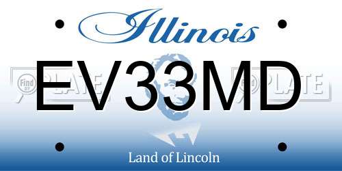 EV33MD Illinois License Plate