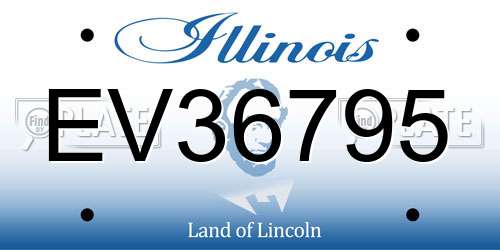 EV36795 Illinois License Plate