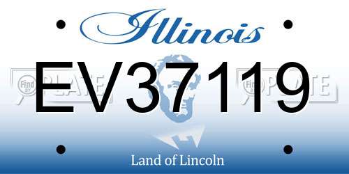 EV37119 Illinois License Plate