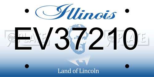 EV37210 Illinois License Plate