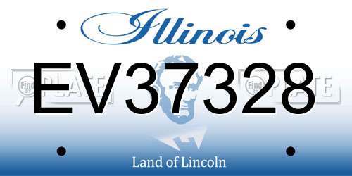 EV37328 Illinois License Plate
